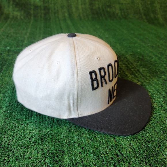 Brooklyn Nets Hat Cap Snap Back Adjustable Black Mitchell & Ness Adult One Size - Picture 3 of 11